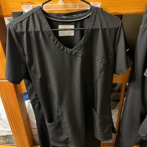 Black Skechers scrubs set. Size medium